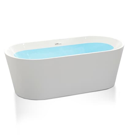 Anzzi Chand 5.58 ft. Freestanding Bathtub in White FT-AZ098